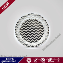 OEM Paper Plate Striped Party Tableware Resistant Disposable Paper Plate